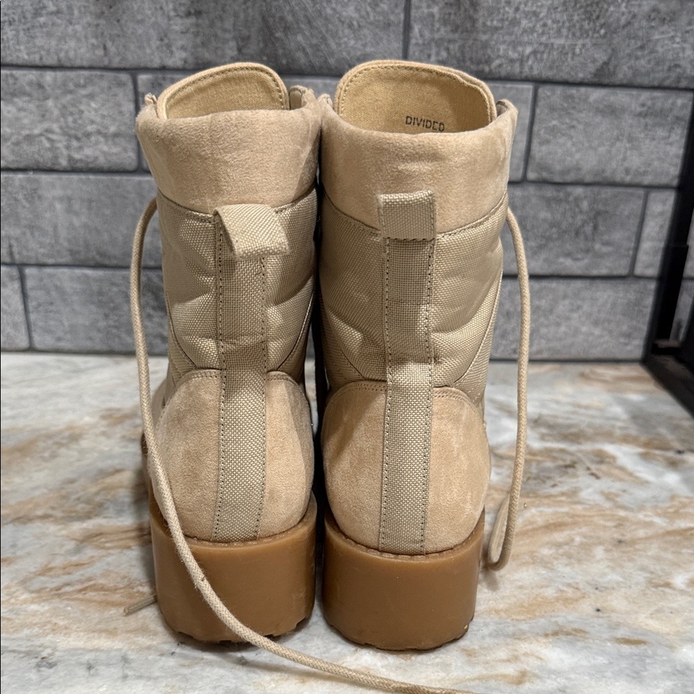 Women's neutral combat boots - Picture 4 of 5